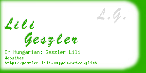 lili geszler business card